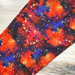 Galaxy Splatter Primary Capri Leggings with Pockets OSC Red Yellow Blue Onesize